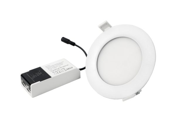Alasvalo SAANA 1000lm 9W 3CCT CRI>80 Ø132mm valkoinen, kytkentäboksi IP20/IP44