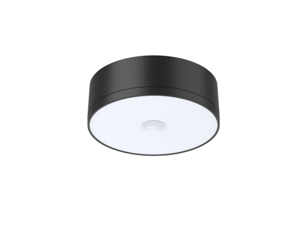 Kattovalaisin PIR 1300lm 12W IP44 3CCT Ф160*54mm PC/PC musta